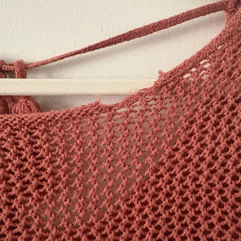Ae off the shoulder crochet sweater beach - Picture 3 of 5